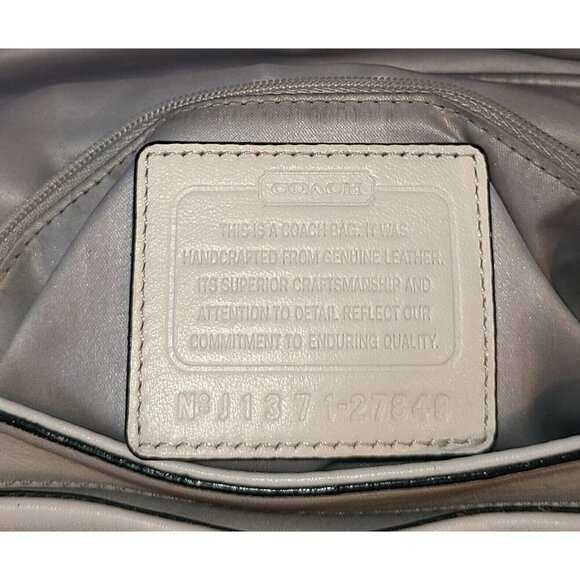 COACH MADISON TWO TONE PYTHON EMBOSSED EXOTIC LEATHER SADIE FLAP SATCHEL 27849 - Picture 10 of 11